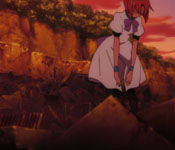 Rena looking through Hinamizawa's landfill